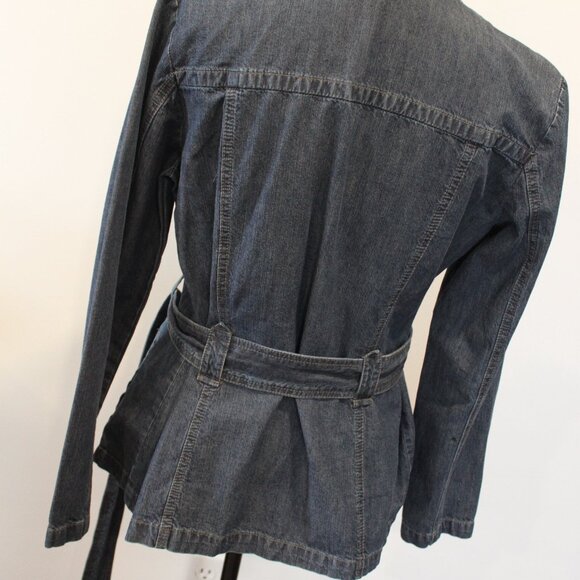 French Cuff Lightweight Denim Jacket Size Medium - Picture 6 of 8